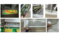 Film LED flexible couleur pleine gamme P4 P6 P8 P10 en promotion pour écran transparent en verre cristal, idéal pour vitrine de magasin