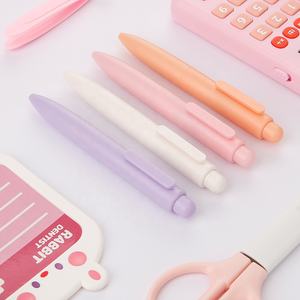 HUA Mini sevimli Macaron taşınabilir 0.5mm siyah jel kalem çabuk kuruyan Flap cep jel kalemler çok renkli dayanıklı plastikten yapılmış - Product Image 4