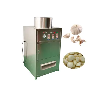 Çin yüksek performans 100kg 150 kg/saat küçük hızlı sarımsak soğan hava kompresörü soyucu makinesi için restoran