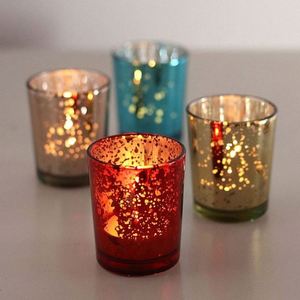 Portavelas Navideño Moderno de Vidrio Esmerilado Plateado Personalizado, Redondo, de Lujo, con Tapa, Hecho a Mano, Marca MAIRUN - Product Image 4