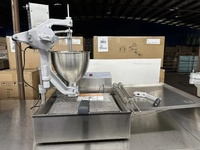 Commerciële donutbal-depositor en -maker, hoogwaardige mochi donut friteuse voor bakkerijen