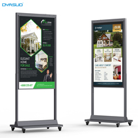 Écran d'affichage publicitaire numérique double face 4K FHD autonome pour ascenseurs et commerces, avec logiciel CMS de signalisation numérique