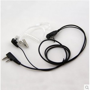 Auricular con conducto de aire para Walkie Talkie, con conector K y conector M, para Baofeng UV5R Kenwood, antideslizante, longitud de línea de 100cm - Product Image 1