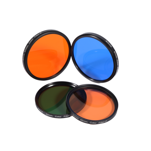 Massa Digital Camera Accessories Universal Coral Lens Kit Resin Aluminum Alloy Rings 58mm 67mm Orange Yellow Full Color Filter