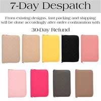Hongbo Meilleure vente 9 couleurs 6 anneaux en or A6 galet matelassé en cuir Compact Zippy Budget Binder Wallet comme cadeau de Noël/bureau/école