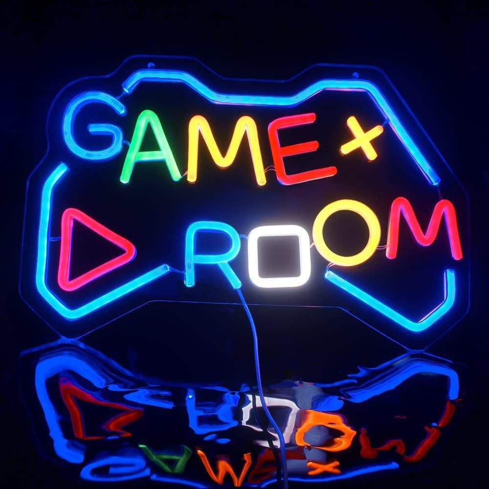 Gamerneon Electronic Sign: Customizable Neon LED Light for Wall Decor and Man Cave Gaming Enthusiasts