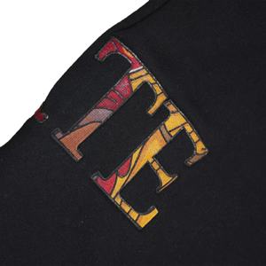 Pantalons de survêtement en coton noir brodés personnalisés Topshow Streatwear, pantalon de survêtement à jambes larges en molleton français pour hommes - Product Image 3