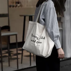 YASEN Hot Selling LOW MOQ Fashion Reusable Custom Tote Shopping Bags High Capacity Cotton Canvas Bag