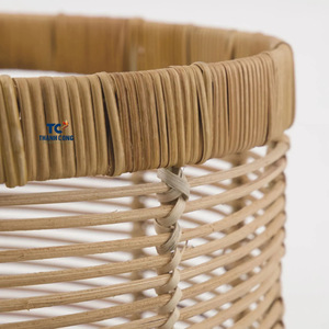 Cesta de onda abierta de mimbre de ratán decorativa al por mayor hecha en Vietnam precio barato de alta calidad - Product Image 3