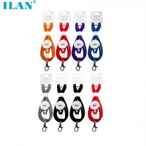 Laccetti personalizzati Ilan da 45 cm con clip per accessorio porta badge, set da 8 pezzi - Product Image 1