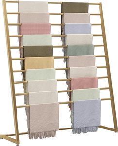 Support mural en métal pour écharpe, style moderne, doré, écologique, gain de place, pour la maison - Product Image 1