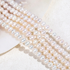 Perles d'eau douce naturelles presque circulaires, provenant directement des fabricants, pour la fabrication de bijoux faits main. - Product Image 3