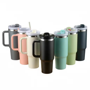 Gobelet isotherme en acier inoxydable 40 oz, multicolore, avec logo personnalisé, style américain, motif dessin animé, pour fêtes, écologique, 12-24 heures - Product Image 1