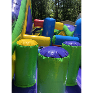 Parcours d'obstacles gonflable avec toboggan Combo Bouncy Castle Run Game - Product Image 2