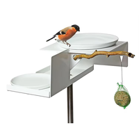 JH-Mech Ensemble de poteaux de fixation robustes pour mangeoire à oiseaux avec base à 5 branches, réglable, 80 pouces, en fer