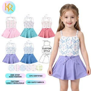 Ensemble <span class=keywords><strong>de</strong></span> yoga 2 pièces décontracté pour filles : débardeur à bretelles et jupe avec nœud, style personnalisé, vente en gros, vêtements pour filles <span class=keywords><strong>de</strong></span> 8 à 12 ans - Product Image 1