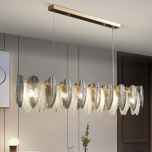 Lámpara de araña de cristal posmoderna, lámpara de lujo americana para sala de estar, lámpara cálida de plumas para dormitorio, famosa en internet. - Product Image 4