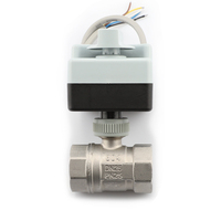 Vanne à boisseau sphérique motorisée 2 voies BSP NPT avec actionneur électrique 12V/24V/110V/220V pour eau OEM