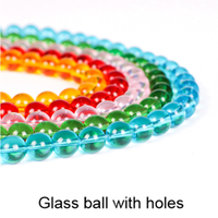 Billes de verre transparentes miniatures de 3 mm, 4 mm, 5 mm, 6 mm, 8 mm, 10 mm, jaunes, bleues, vertes, rouges, transparentes