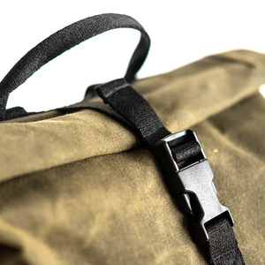 Mochila Casual Enrollable de Lona Encerada para Portátil de 15 Pulgadas con Logotipo Personalizado, Mochila Deportiva Impermeable de Lona para Exteriores - Product Image 5