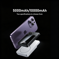 2-in-1 Powerbank mit Eigenem Logo 5000mAh 10000mAh PD22.5W QC3.0 Schnellladegerät Batterien LED-Anzeige 15W Kabelloses Laden Powerbank