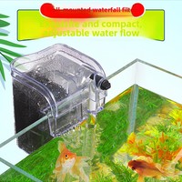 Filtre d'aquarium mural moderne silencieux avec cascade, oxygénation et débit d'eau réglable