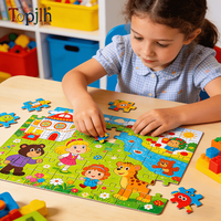 Topjlh Puzzle personnalisé à sublimation vierge pour cadeau familial multi-occasions avec photo personnalisée pour les anniversaires et les fêtes