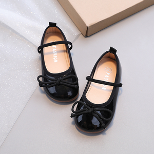 Zapatos de Charol Amarillos y Rojos para Niñas al por Mayor, Calzado Infantil con Lazo para Bebés de 3 a 4 Años, Nuevo Estilo, Zapatos de Vestir Bonitos para Niñas - Product Image 2