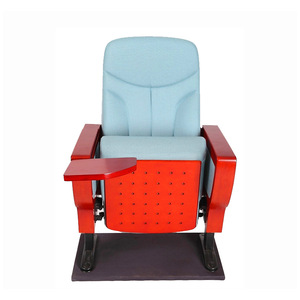 Silla de Teatro Plegable con Reposabrazos Azules y Rojos para Auditorio, Hotel, Escuela y Campo Deportivo - Product Image 3