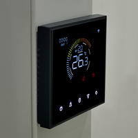 Calentador de Ambiente de Cerámica y Aluminio de 2000 W, Blanco, de Pared, con Calefacción por Inercia, Temporizador Digital Programable, Pantalla LCD Negra, Botón Táctil