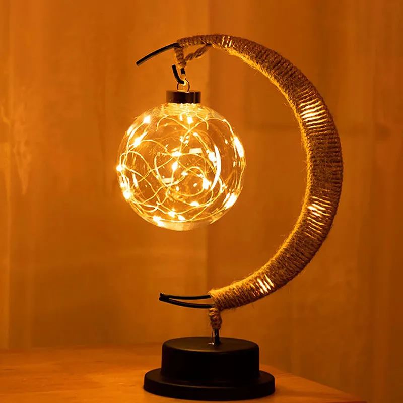 Enchanted Lunar Lamp Magical LED Galaxy Gorgeous Beautiful Magic half Moon Night Light Holiday Gift for Home Decorations