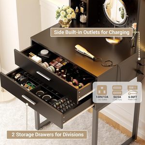 Modern minimalist style <b>dressing</b> <b>table</b>/bedside <b>table</b> <b>with</b> integrated corner <b>storage</b> cabinet/drawer and pegboard for small - Product Image 4