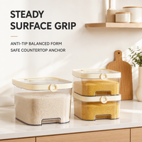 Boîte de rangement pour riz anti-humidité, grande capacité, en plastique alimentaire, conteneur hermétique pour usage domestique en garde-manger