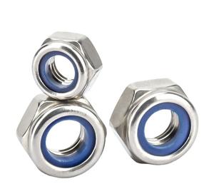 Din985 Chất lượng cao kẽm tráng mạ kẽm hoàn toàn ren CNC gia công <span class=keywords><strong>Nylon</strong></span> chèn khóa hạt 4.8/8.8 lớp thép carbon KHAI THÁC MỎ - Product Image 1