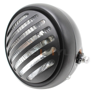Mascarilla de Metal para motocicleta, máscara de parrilla Retro, faro delantero para <span class=keywords><strong>Kawasaki</strong></span> Touring Custom <span class=keywords><strong>Cafe</strong></span> <span class=keywords><strong>Racer</strong></span> - Product Image 4