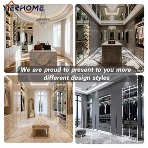 Dressing sur mesure <span class=keywords><strong>noir</strong></span> et <span class=keywords><strong>blanc</strong></span> bicolore pleine hauteur + îlot central style moderne YIERHOME - Product Image 5