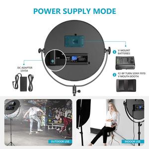<span class=keywords><strong>Neewer</strong></span> NL-360ARC 18''/45.5cm 70W Lumière LED ronde ultra-mince bicolore 70W Lumière à intensité variable avec adaptateur secteur/télécommande sans fil 2.4G - Product Image 5