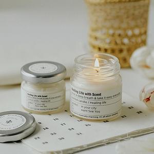 Venta al por Mayor de Frascos de Vidrio Personalizados para Velas, Decoración del Hogar, Velas Aromáticas de Lujo con Cera de Soya, Mini Velas Perfumadas - Product Image 3