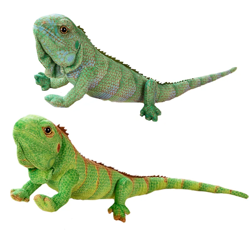 Penjualan laris bantal binatang boneka kadal mewah realistis bantal Souvenir kebun binatang mainan mewah kadal berbagai warna