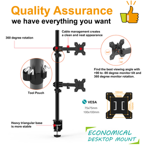 Charmount Bàn kệ màn hình đứng Màn hình kép cánh tay đứng cho 10 "-32" - Product Image 3