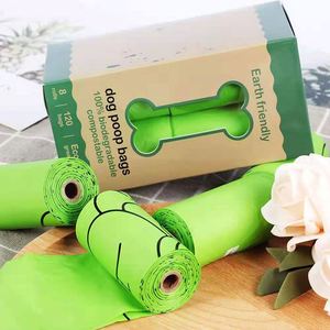 Environmentally Friendly No Plastic Pet Garbage <b>Bag</b> Roll <b>Compostable</b> PLA+PBAT+Corn Starch Gravure Printed Household Pet Poop <b>Bag</b> - Product Image 5
