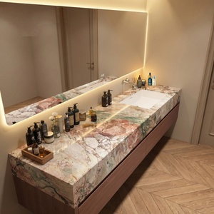 อ่างล้างหน้าเซรามิกแบบไร้รอยต่อ ดีไซน์หรูหราทันสมัย ใช้ได้ทุกฤดู พร้อมตู้ห้องน้ำสแตนเลส 304 - Product Image 4