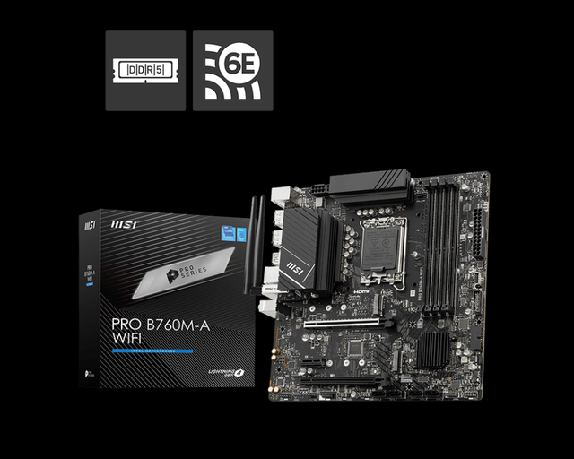 Brand New MS IPRO B760M-A WIFI Processors Dual Channel DDR5 Support Intel 14th/ 13th/ 12th Gen Processors