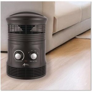 Alera 750W Calefactor de Aire Forzado con Control Remoto, Calentamiento Rápido, 8x8x12, Negro, Cable de Calefacción PTC, UE, Rotación de 360 Grados, Certificado ERP - Product Image 2