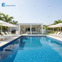 Pergola électrique en aluminium sur mesure Sweet Home, toit à lames orientables, imperméable, pour jardin extérieur