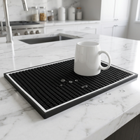 Sous-verres lumineux LED antidérapants Quanhua Barmat, tapis de bar anti-déversement en silicone écologique, accessoires de bar personnalisés, forme sur mesure