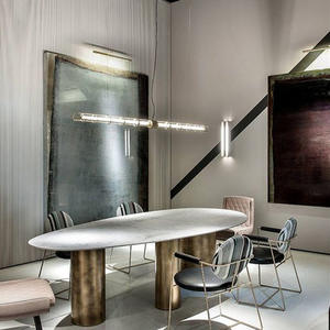 Lámpara de Techo de Tubo Largo de Estilo Nórdico Minimalista y Lujo Ligero para Villa, Oficina de Ventas, Cajero, Restaurante, Bar, Decorativa, CA - Product Image 5