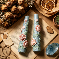 Cetakan Lilin Silikon Seri Pernikahan 3D Botol Sampanye Gaun Pengantin Gelas Bunga Mawar Cetakan Lilin Aromaterapi untuk DIY Pernikahan