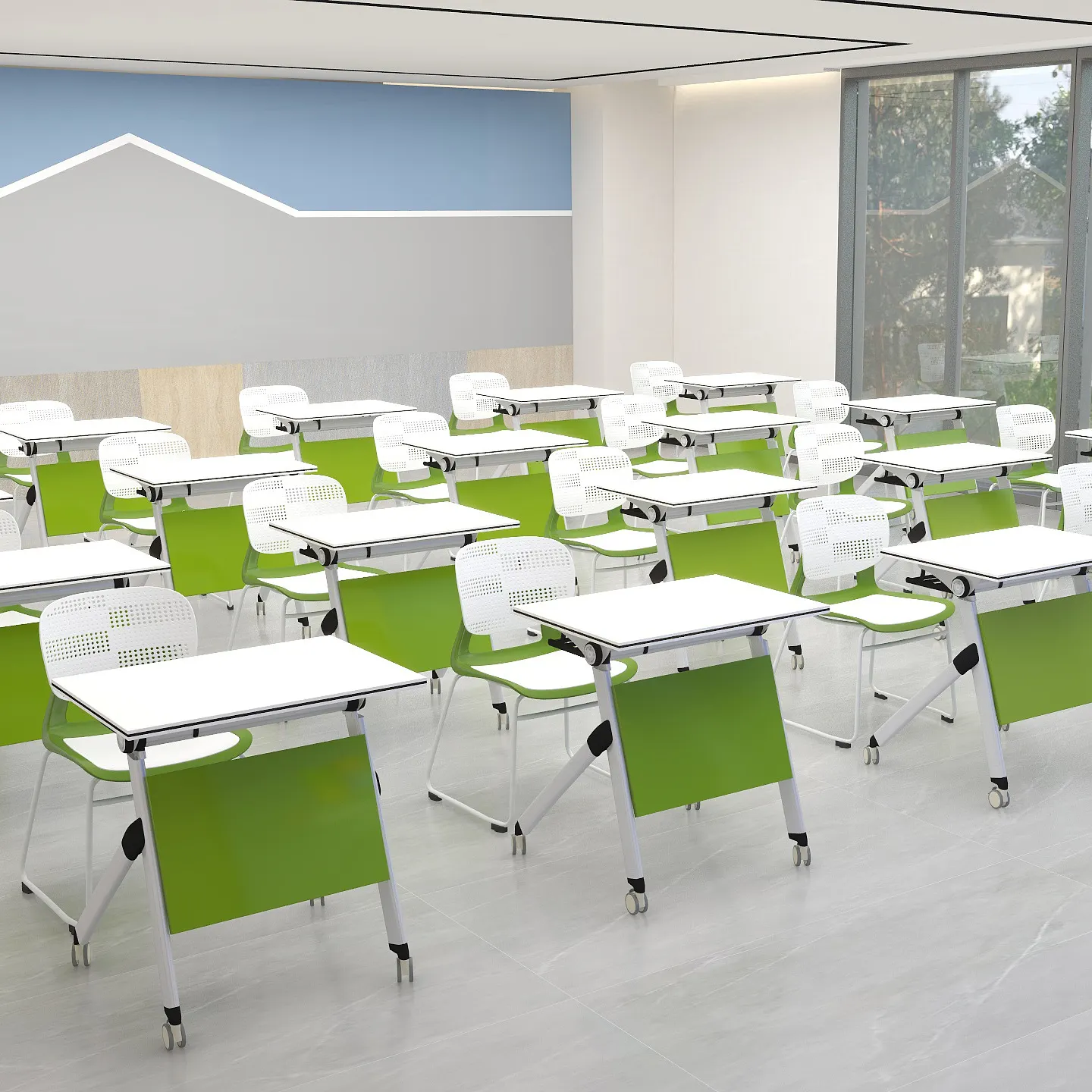 Schulklassen stuhl China Lieferanten für Schüler Smart Classroom Chair Colleges Mehrfarbige Optionen Trainings stuhl