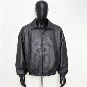 Bomber <strong>Jackets</strong> <strong>Leather</strong> <strong>Jackets</strong> With Rhinestones Custom Applique Embroidery Premium Men <strong>Leather</strong> for Men <strong>Winter</strong> <strong>Jacket</strong> - Product Image 4
